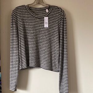 Striped Gray Women's Top
